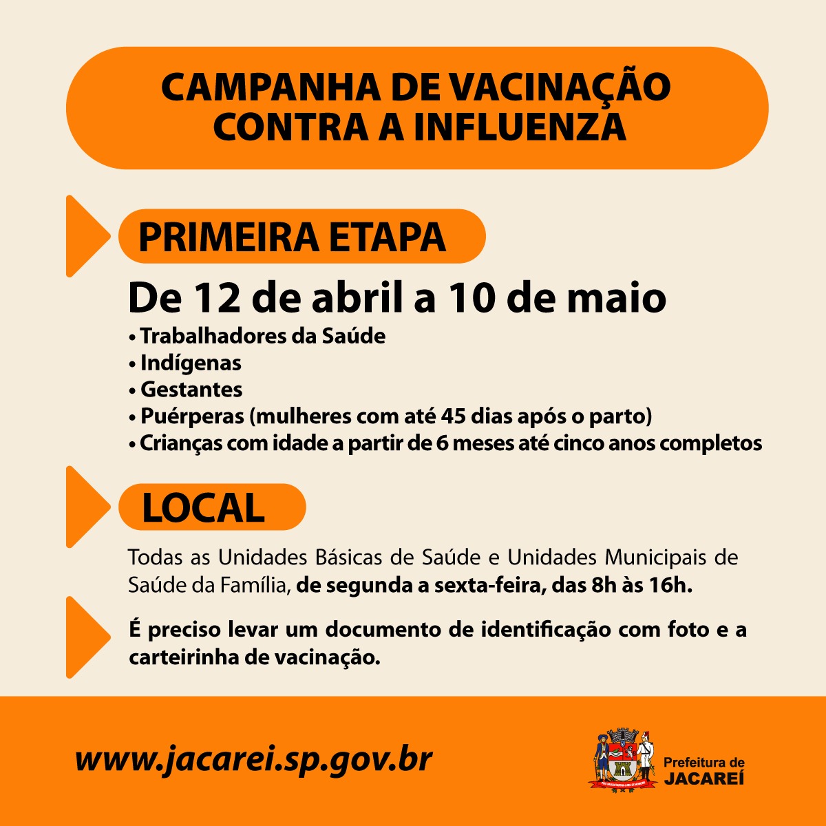 Campanha De Vacinacao Contra A Influenza Comeca Na Segunda Feira 12 Prefeitura Municipal De Jacarei